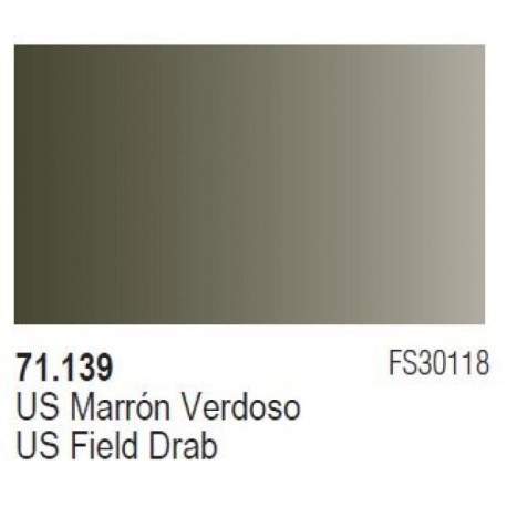 Acrilico Model Air US Marron Verdoso. Bote 17 ml. Marca Vallejo. Ref: 71.139