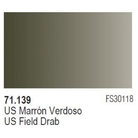 Acrilico Model Air US Marron Verdoso. Bote 17 ml. Marca Vallejo. Ref: 71.139