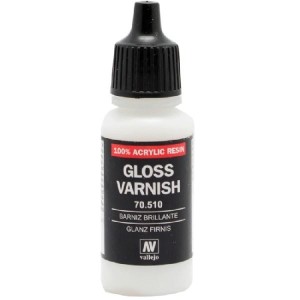 Barniz Acrilico, Brillante. Bote 17 ml. Marca Vallejo. Ref: 70.510.