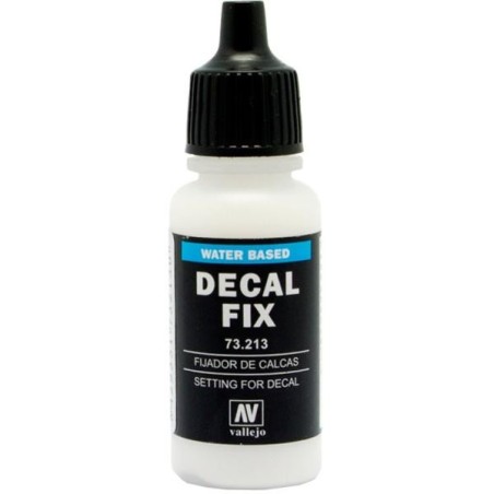Fijador de Calcas, Decal fix. Bote 17 ml. Marca Vallejo. Ref: 73.213.