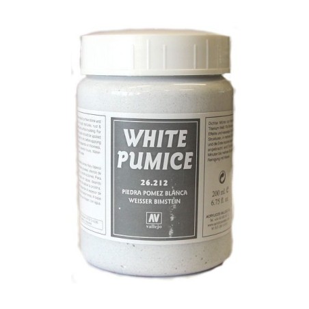 Piedra Pomez Blanca. Bote 200 ml. Marca Vallejo. Ref: 26.212.