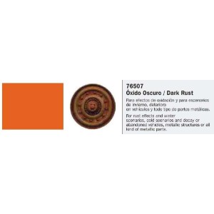  Model Wash, Lavado Oxido Oscuro. Bote 35 ml. Marca Vallejo. Ref: 76.507.