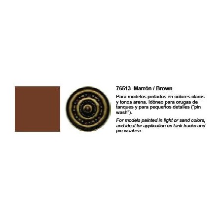  Model Wash, Lavado Marron. Bote 35 ml. Marca Vallejo. Ref: 76.513.