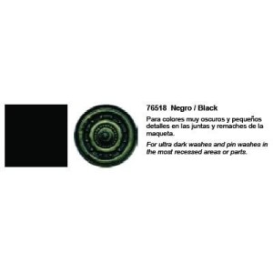 Model Wash, Lavado Negro. Bote 35 ml. Marca Vallejo. Ref: 76.518.