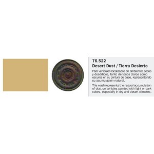  Model Wash, Lavado Tierra Desierto. Bote 35 ml. Marca Vallejo. Ref: 76.522.