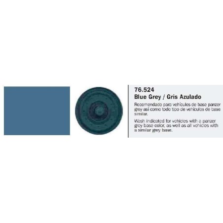  Model Wash, Lavado Gris Azulado. Bote 35 ml. Marca Vallejo. Ref: 76.524.