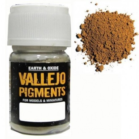 Pigmento Ocre Amarillo Oscuro. Bote 30 ml. Marca Vallejo. Ref: 73.103.