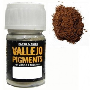 Pigmento Siena Natural. Bote 30 ml. Marca Vallejo. Ref: 73.105.