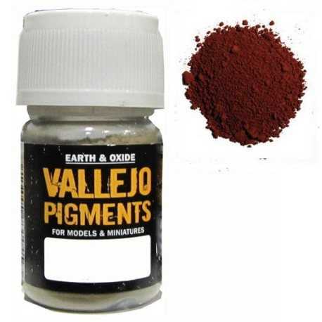 Pigmento Siena Calcinado. Bote 30 ml. Marca Vallejo. Ref: 73.106.