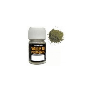 Pigmento Verde Oliva desgastado. Bote 30 ml. Marca Vallejo. Ref: 73.122.