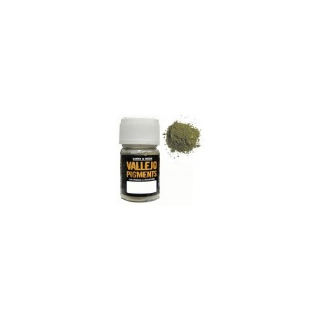 Pigmento Verde Oliva desgastado. Bote 30 ml. Marca Vallejo. Ref: 73.122.