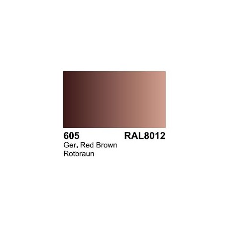  Surface Primer, Imprimacion Rotbrau RAL 8012. Bote 60 ml. Marca Vallejo. Ref: 73.605.