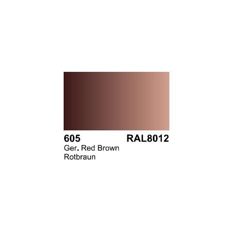  Surface Primer, Imprimacion Rotbrau RAL 8012. Bote 60 ml. Marca Vallejo. Ref: 73.605.