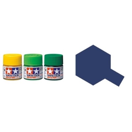 Gloss Royal Blue, Azul Royal Brillo (81503). Bote 10 ml. Marca Tamiya. Ref: X-3.