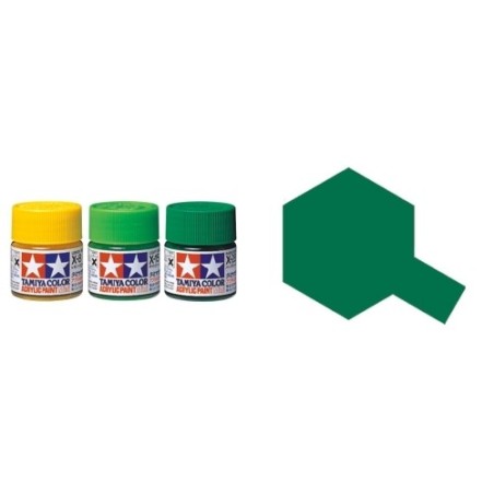 Gloss Green , Verde Brillo (81505). Bote 10 ml. Marca Tamiya. Ref: X-5.