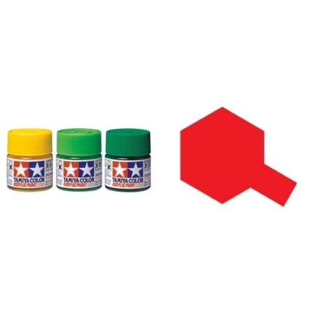 Gloss Red, Rojo Brillo (81507). Bote 10 ml. Marca Tamiya. Ref: X-7.