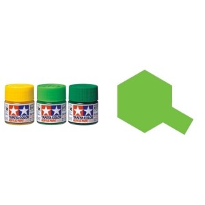 Gloss Light Green, Verde Claro Brillo (81015). Bote 23 ml. Marca Tamiya. Ref: X-15.