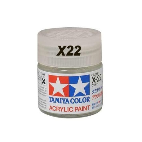 Gloss Clear, Barniz Brillo (81522). Bote 10 ml. Marca Tamiya. Ref: X-22.