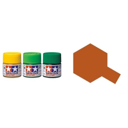 Metallic Brown, Marron Metalizado (81534). Bote 10 ml. Marca Tamiya. Ref: X-34.
