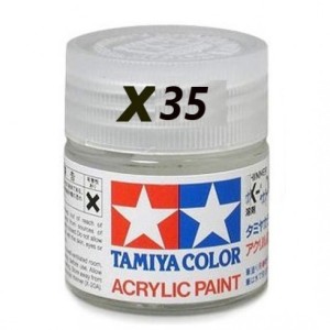 Semigloss Clear, Barniz Satinado (81535). Bote 10 ml. Marca Tamiya. Ref: X-35.