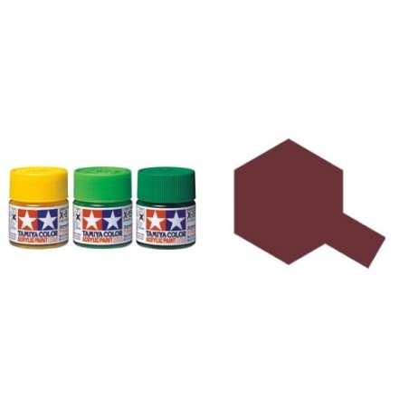 Flat Hull Red, Rojo Casco Mate (81709). Bote 10 ml. Marca Tamiya. Ref: XF-9.