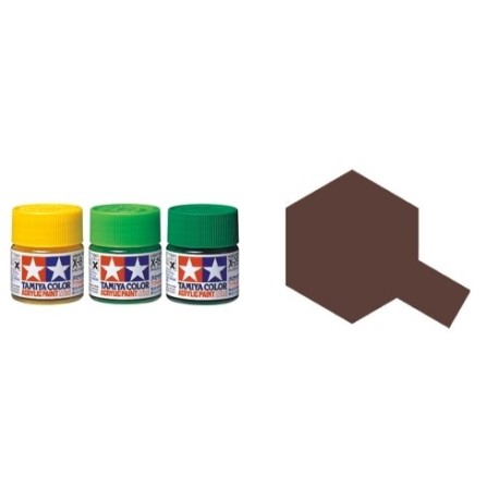 Flat Hull Red, Rojo Casco Mate (81709). Bote 10 ml. Marca Tamiya. Ref: XF-9.