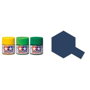 Flat Sea Blue, Azul Marino Mate (81717). Bote 10 ml. Marca Tamiya. Ref: XF-17