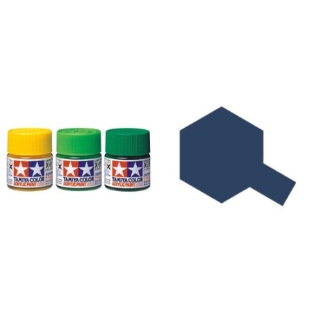 Flat Sea Blue, Azul Marino Mate (81717). Bote 10 ml. Marca Tamiya. Ref: XF-17