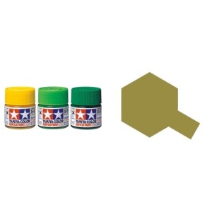 Flat Khaki, Kaki Mate (81749). Bote 10 ml. Marca Tamiya. Ref: XF-49.