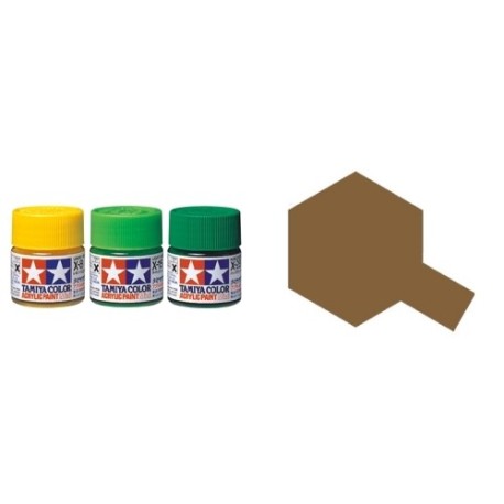 Flat Brown (JGSDF), Marron Ejercito Japones Moderno Mate (81772). Bote 10 ml. Marca Tamiya. Ref: XF-72.