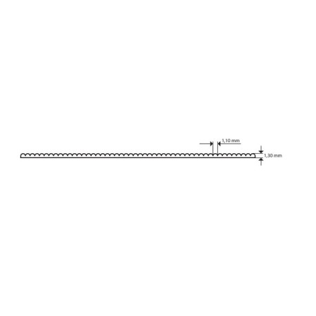 Plancha Evacast  Ondulada Transparente Mate. Dimensiones 194 x 320 mm, 1.30 mm . Marca Maquett. Ref: 610-01.
