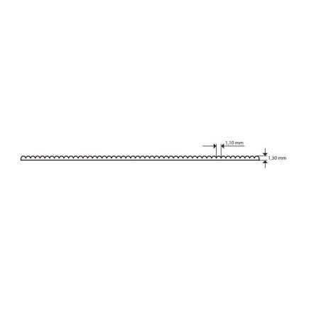 Plancha Evacast  Ondulada Transparente Mate. Dimensiones 194 x 320 mm, 1.30 mm . Marca Maquett. Ref: 610-01.