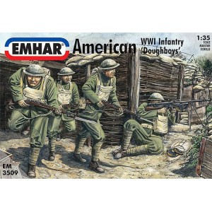 Figuras de Infanteria Americana WWI " Doughboys". Escala 1:35. Marca Emhar. Ref: EM3509.