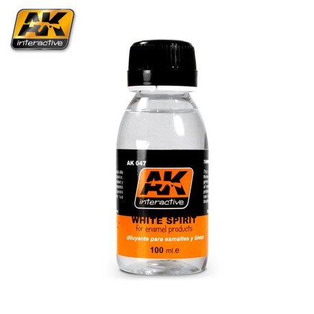 Diluyente para óleos y esmaltes ( white spirit). Marca AK Interactive. Referencia: AK047.