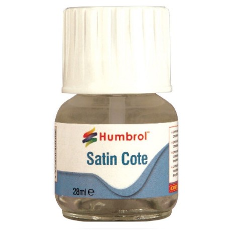 Modelcote satinado ( barniz a base de disolvente ). Bote 28 ml. Marca Humbrol. Ref: AC5401.