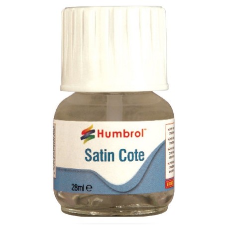 Modelcote satinado ( barniz a base de disolvente ). Bote 28 ml. Marca Humbrol. Ref: AC5401.