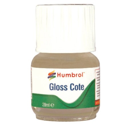 Modelcote brillante ( barniz a base de disolvente ). Bote 28 ml. Marca Humbrol. Ref: AC5501.