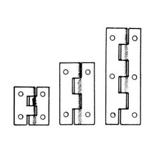 Bisagras 10 x 15 mm (1und. ). Marca Amati. Ref: 604002.