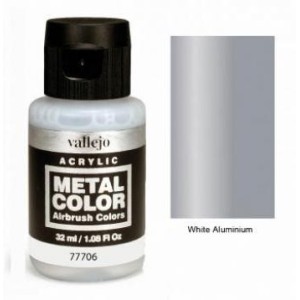 Acrilico Metal color, Aluminio blanco. Bote 32 ml. Marca Vallejo. Ref: 77706.