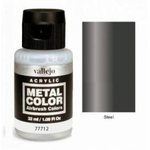 Acrilico Metal color, Acero. Bote 32 ml. Marca Vallejo. Ref: 77712.