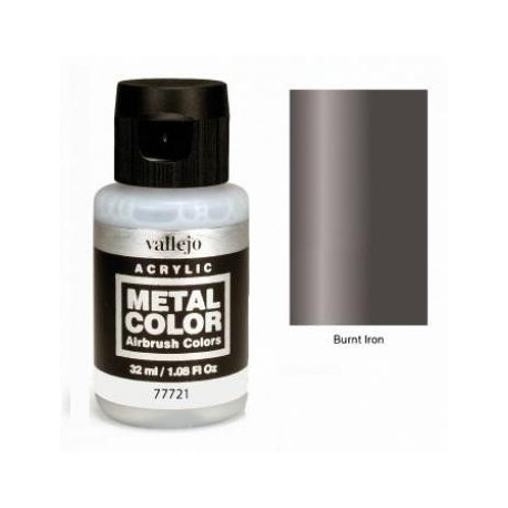 Acrilico Metal color, Hierro quemado. Bote 32 ml. Marca Vallejo. Ref: 77.721.