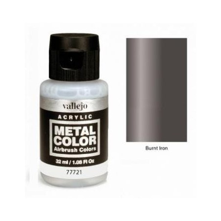 Acrilico Metal color, Hierro quemado. Bote 32 ml. Marca Vallejo. Ref: 77.721.