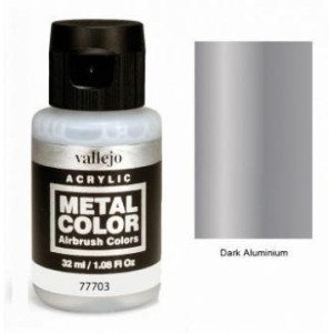 Acrilico Metal color, Aluminio oscuro. Bote 32 ml. Marca Vallejo. Ref: 77703.