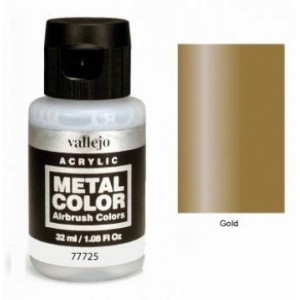 Acrilico Metal color, Oro. Bote 32 ml. Marca Vallejo. Ref: 77725.