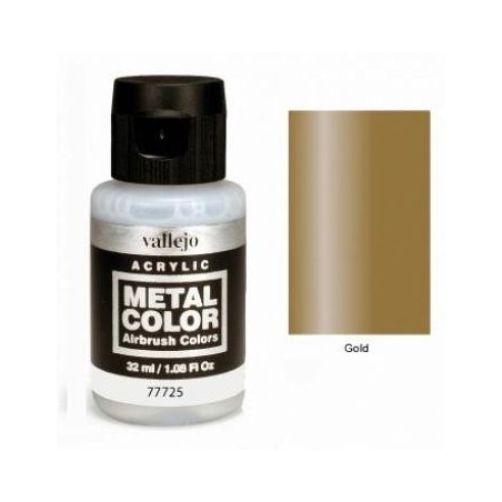 Acrilico Metal color, Oro. Bote 32 ml. Marca Vallejo. Ref: 77725.