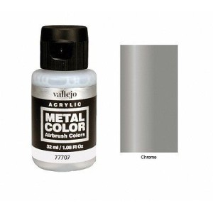 Acrilico Metal color, Crome. Bote 32 ml. Marca Vallejo. Ref: 77707.