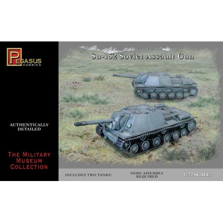 Tanque de asalto Su-152 Soviet, WWII. 2 piezas. Escala 1:72. Marca Pegasus. Ref: PG7668.