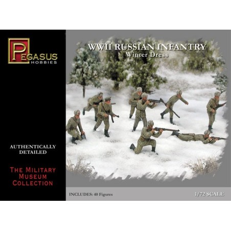Infantería Rusa con uniformes de invierno de la WWII. Escala 1:72. Marca Pegasus. Ref: PG7269.