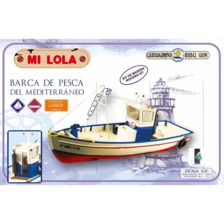 Barca de pesca, Mi Lola. Escala 1:25. Marca Carthagonova. Ref: 51202.