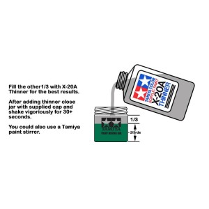 Acrylic Thinner, Disolvente Acrilico (81040). Bote 250 ml. Marca Tamiya. Ref: X-20A. 2